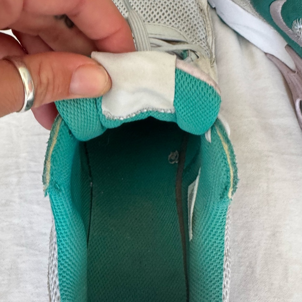 Well Worn Nike Turquoise and Light Gray Air Max Shoes - Picture 8 of 9